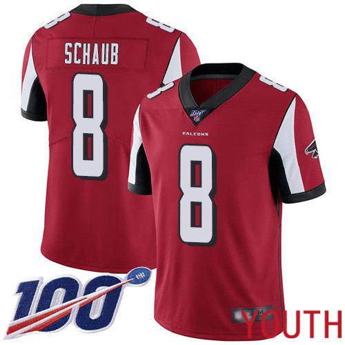 Atlanta Falcons Limited Red Youth Matt Schaub Home Jersey NFL Football #8 100th Season Vapor Untouchable->women nfl jersey->Women Jersey